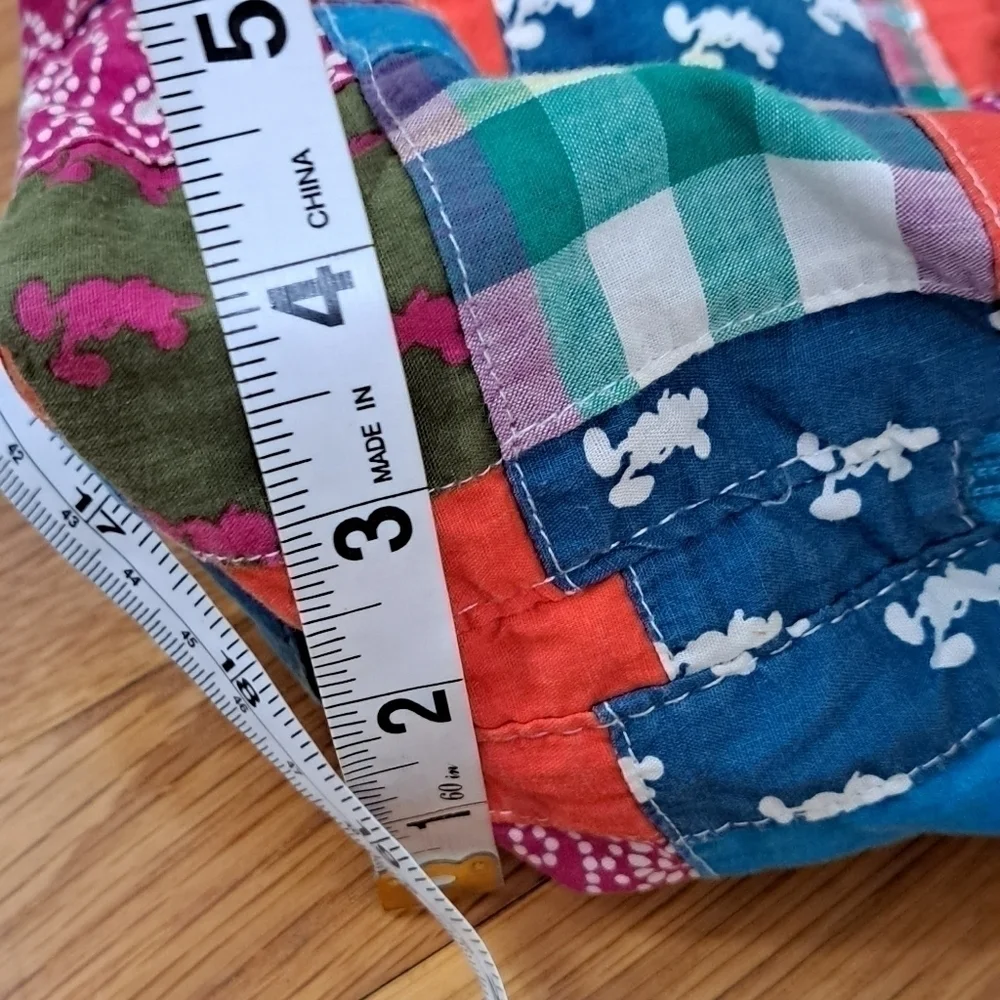 Authentic Disney Parks Backpack Madras Plaid Quilted Fabric 12" x 11" x 4" - Picture 15 of 15